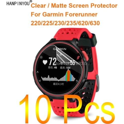 10 Pcs For Garmin Forerunner 220/225/230/235/630 Clear / Anti-Glare Matte Screen Protector Protective Film (Not Tempered Glass)