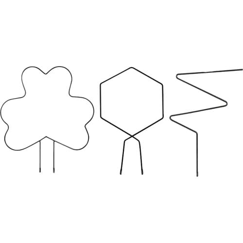 2 Pack Metal Trellis for Climbing Plants Round or Heart Shape Support Stakes