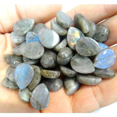 12*16mm Natural stone Turquoise labradorite Quartz crystal Cabochon Pendant for diy Jewelry making necklace Accessories 20PCS