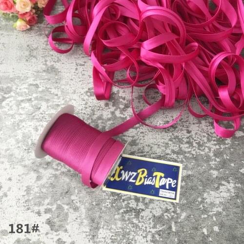 25yards/roll Polyester 5/8"(15mm) Satin Bias Tape Bias Binding Solid Color For DIY Garment Sewing And Trimming