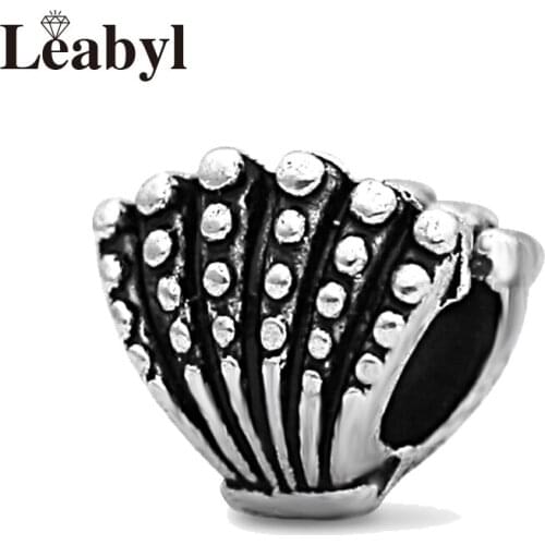 4 Pcs/Lot Big Hole Crown Cap Bead Vintage Tibetan Silver Charm fit Original Charm Bracelet Jewelry
