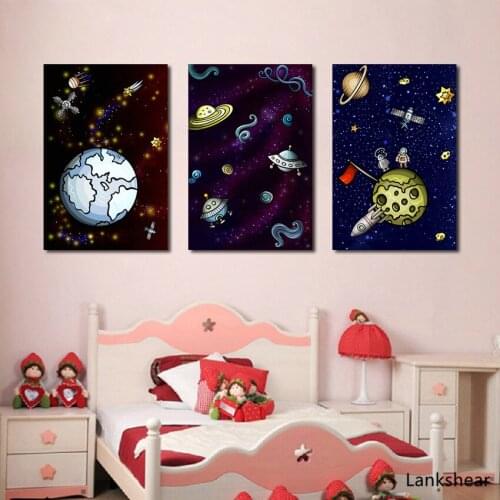 Abstract Cartoon Star Childrens Room Decorative Painting Wall Art Canvas HD Pictures Paintings Home Decoration For Living Room