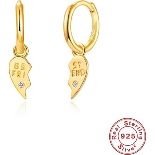 Aide 925 Sterling Silver INS Wind Love All-Match Hoop Earring for Girl Korean Fashion Delicate Lovers' Earring Jewelry Brincos