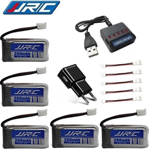 Original Upgrade 260mAh JJRC H20 battery For H20 Syma S8 M67 U839 RC Quadcopter Parts 3.7v Lipo Battery and 3.7v Charger 5-in-1