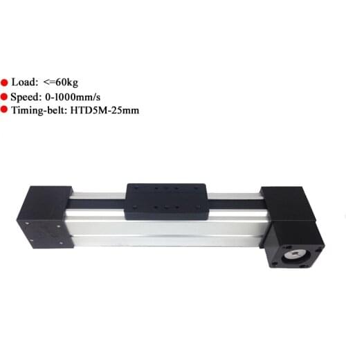 Free Shipping 50-1200mm Effective Stroke 5M-25mm Timing Belt Linear Guide Motion Module Rail Table CNC TF60