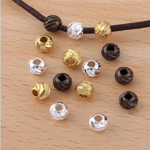 SIXTY TOWFISH 30 Pieces DIY Jewelry Accessories Size 6mm Brass Materials With Hole Flower Bean Beads Copper Beads
