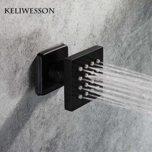 Black Rainfall Shower Body Jets 50mm Spray Jet Brass 2 Inch Rain Sprayer Bathroom Shower Accessories Wall Mounted