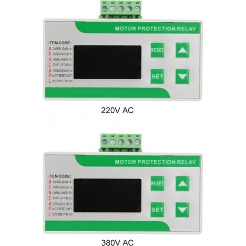 Digital Electric Motor Protector 2-99A Overload Phase Loss Protector with Display MDB-201Z AC 220/380V