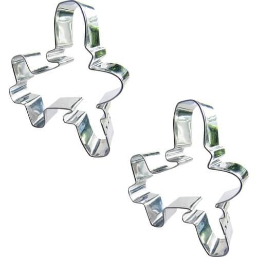 Long-range Bomber shape 2 piece biscuit cutting molds, baking tools, cake decorating soft candy tools