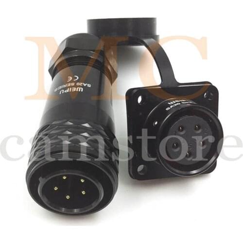 SA20-5 pin male and female cable plug socket round waterproof connector, suitable for outdoor power electrical equipment Plug