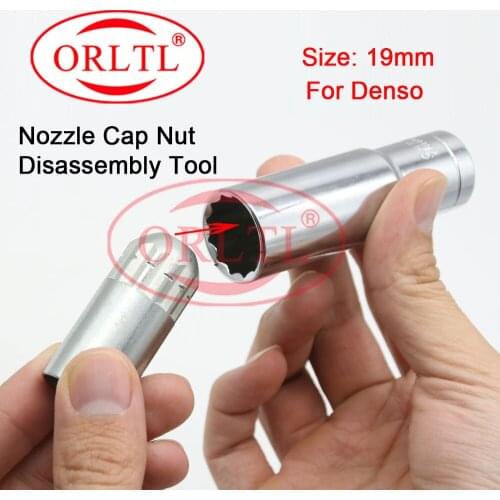 ORLTL Diesel Engine Injector nozzle nut, nozzle cap removal tool for B0SCH Cap diameter (19mm)