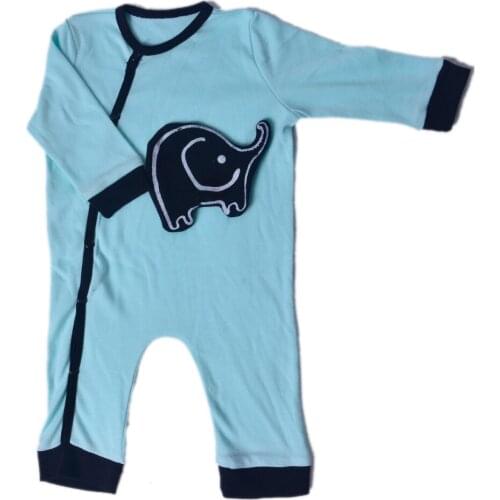 22-23 Inch Rompers For Boy Reborn Baby Dolls Fashion Blue Elephant Baby Clothes 55-58 cm Doll Accessories