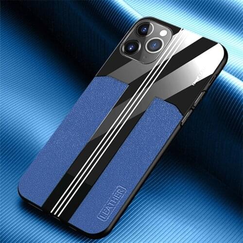 For Iphone 7 8 Plus Leather Case Iphone 11 Pro Max Luxury Leather Cover For Iphone X Xr Xs Max Acrylic Mirror Silicone Anti Fall