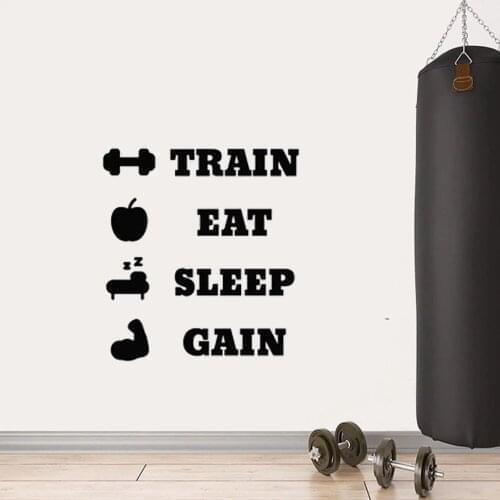 Creative GYM Vinyl Kitchen Wall Stickers Wallpaper For Kids Rooms Decoration Decoration Accessories Murals