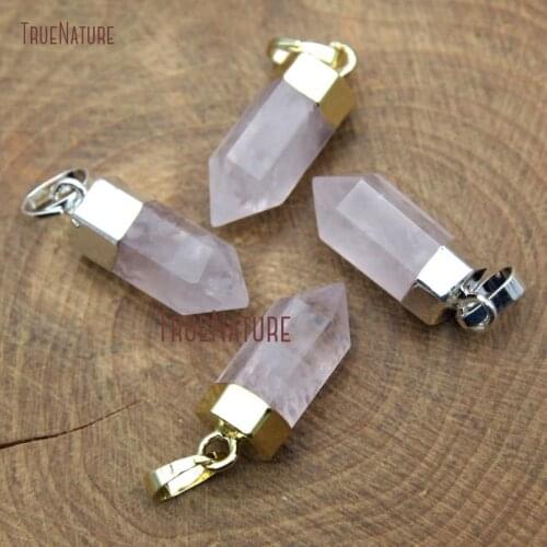 A Grade Tiny Pencil Point Design Pendants Gold Silver Finish Necklace Charm With Copper Cap Jewelry In 20*6 mm PM9821