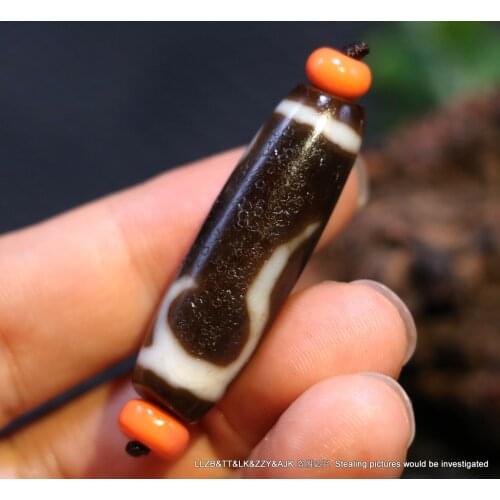 LKbrother Sauces Power Magic Tibetan Old Agate As You Wish Money Hook dZi Bead Amulet Talisman UPD210721Q17