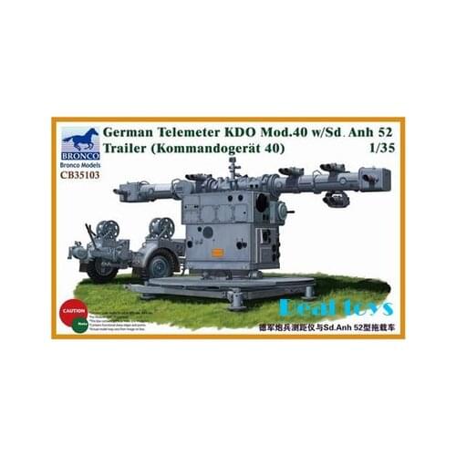 Bronco model CB35103 1/35 German Telemeter KDO Mod.40 w/Sd .Anh 52 Trailer(Kommandogerat 40) plastic model kit