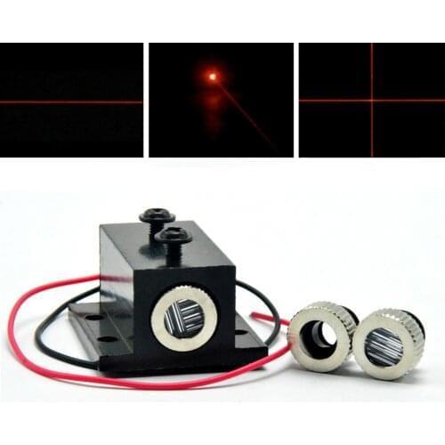 650nm 5mW Focusable Red Dot Point/Line/Cross Laser Diode Module with Heatsink Holder