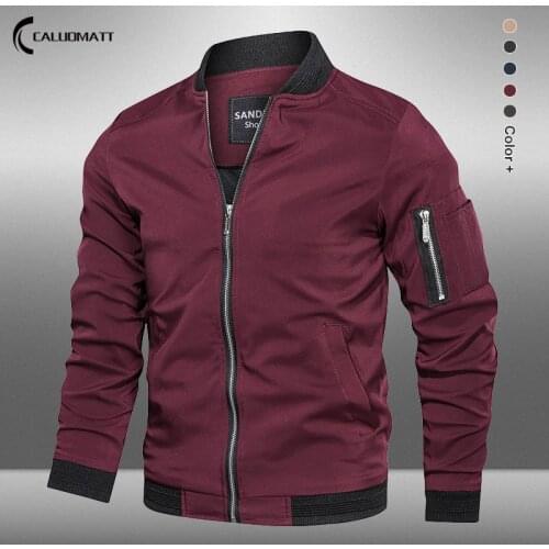 Autumn Mens Casual Jacket 2021 Winter New Fashion Zip Up Slim Fit Caots Male Trend Baseball Bomber Jacket Male Brand Overcoat