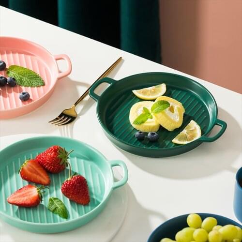 Tableware Dinner Plate Features Creative Western Home Deep Dish Solid Color Plateau Vajilla Talerze Obiadowe Pratos Tableware