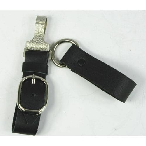 WW2 GERMAN BLACK LEATHER BELT HANGER DAGGER SWORD FASTENER CLASSICAL REPRO WWII World military Store