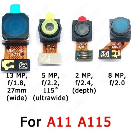 Original Rear Front Camera For Samsung Galaxy A11 A115 Back Selfie Frontal Backside Facing Camera Module Replacement Spare Parts