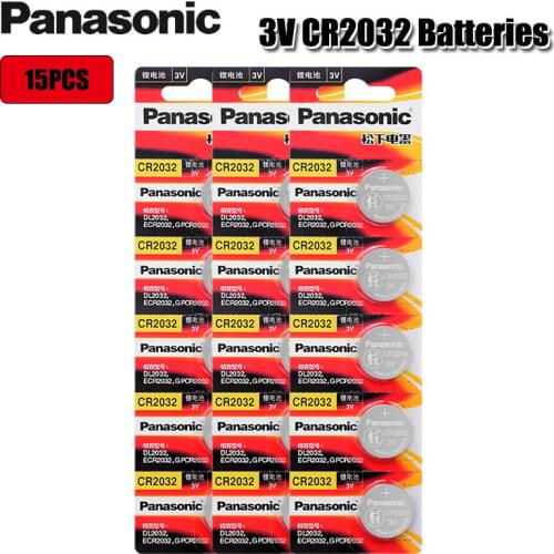 PANASONIC 2020 Promotion Sale 15pcs 3V CR2032 CR 2032 Watch Clock Batteries Button Coins Pilas Calculator Lithium Battery