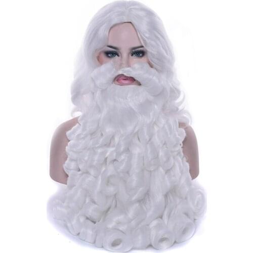 Santa Claus Wig 80cm Beard Long White Fancy Dress Costume Accessory for Christmas Party