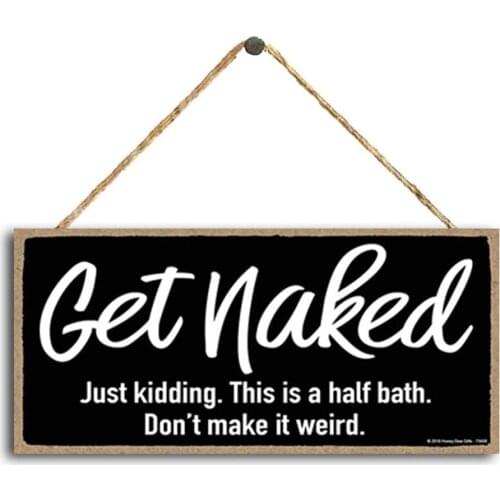 Putuo Decor Toilet Spanish Signs Wooden Art Sign Hanging Plaque Decorative for Toilet Door Hanging Sign Bar Pub Beach Home Decor