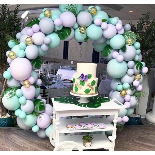 DIY Macaron Pastel Balloon Garland Arch Kit Mint Gray Purple Balloons Birthday Wedding Baby Shower Anniversary Party Decoration
