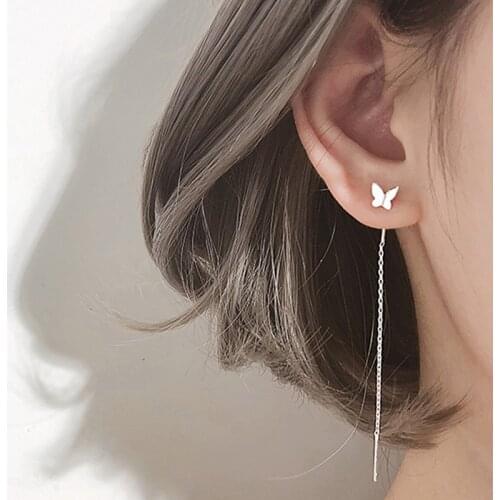New Minimalist Chain Long Tassel Drop Earring For Women Statement Dangle Earrings Personality Ear Line Jewelry Gifts