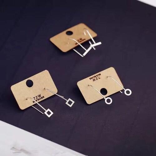 Shuangshuo Geometric Christmas Earrings Set Circle Round Stud Earrings for Women Bar Earings Fashion Jewelry Square Earing S113