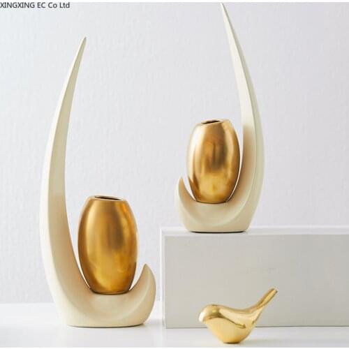 Nordic Ceramic Vase Decoration Living Room Flower Arrangement Accessories Modern Creative Dried Flower Small Vase Decoration