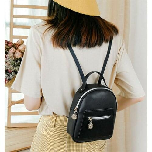 Fashion PU Women Shoulders Small Backpack Mini Purse Mobile Phone Messenger Bag Girls School Shoulder Bag Backpacks