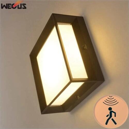 LED outdoor waterproof wall lamp Radar Motion Sensor led outdoor light porch light courtyard garden wall lights outdoor lighting