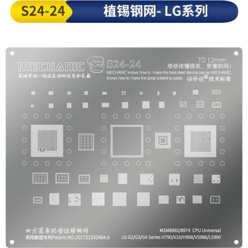 Mechanic BGA Reballing Stencil for LG G2 G3 G4 H790 V10 H968 VS986 LS990 MSM8992 MSM8974 CPU Power WIFI Audio IC Chip Tin Mesh