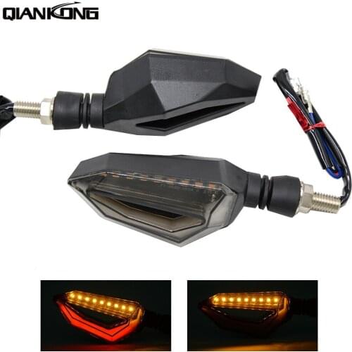 Universal Motorcycle 12 LED Turn Signal Lights Blinker Front Rear Lights For Kawasaki Ninja ZX-6R ZX-7R ZX-9R Honda NC14 NC17 19
