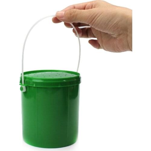 Bucket Fishing gear box live bait breathable hole Hand 9.5x8.5CM
