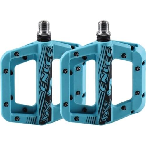 A5KC Bicycle Pedal Nylon Fiber Ultralight Wide Bearing Pedal Flat Platform Pedals 9/16 Inch MTB Bike Bearing Pedals