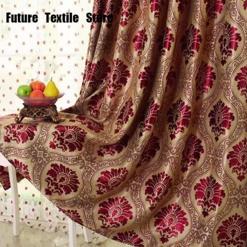 New Jacquard European American Style High-end Curtains Modern Retro Blackout Curtains Curtains for Living Dining Room Bedroom