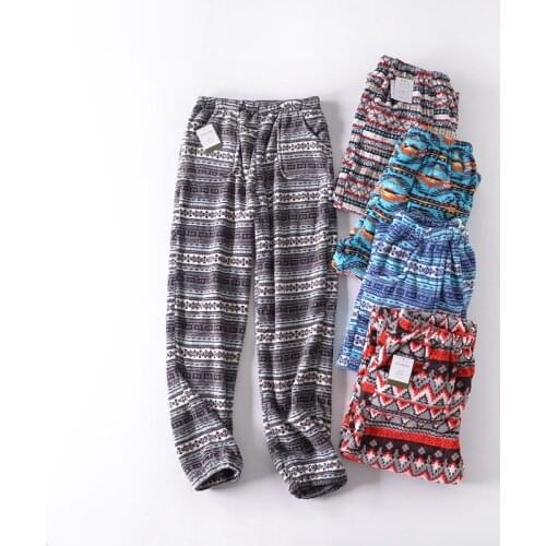 Ladies pants Flannel trousers Close up Coral Fleece Pajama Pants