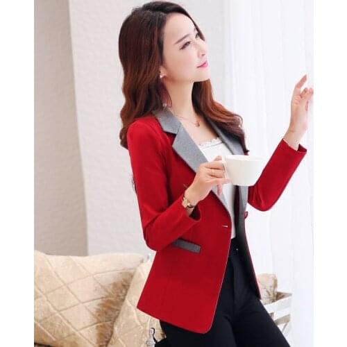 Blazer Women Autumn Womens Suit Long Sleeve Casual Short Suit Womens Jacket Veste Femme