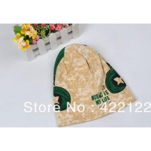 Winter Keep warm knitted hats for boy/girl/kits hats,infants caps beanines chilldren headphones camouflage turtleneck ZA08 1pcs