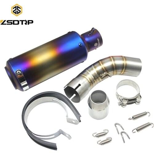 ZSDTRP Z900 Motorcycle Exhaust Middle Pipe Motorbike Muffler Exhaust Escape Damper Link Pipe for Kawasaki Z900