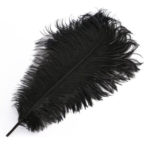 120pcs black color ostrich feathers High quality ostrich plumes 35-40cm 14-16inch long Home hotel decorations