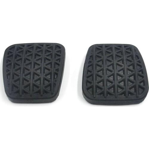 2Pcs Rubber Brake Clutch Pedal Pad Cover for Honda Civic Accord CRV Acura Black