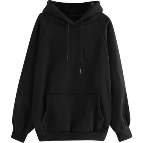 2021 Autumn Solid Hoodies Women Long Sleeve Hoodie Sweatshirt Hooded Pullover Tops Blouse With Pocket Female Jumper Sportswear