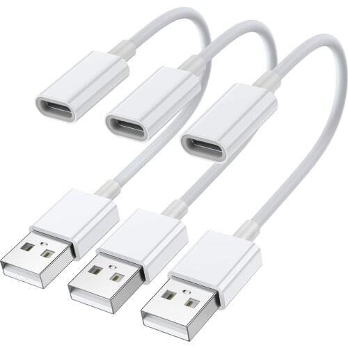 3PCS USB C Female To USB Male Adapter Charger Cable Adapter Data Line Converter Usb Cable Mobile Phone Accessories Dropshipping