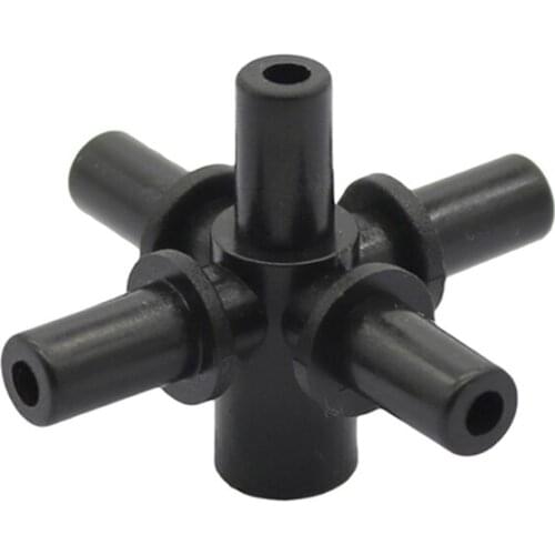 5-way Splitter Water Hose Connectors 6mm Interfaces Sprinkler Conector Fitting Drip System Tubing Fitting 30 Pcs