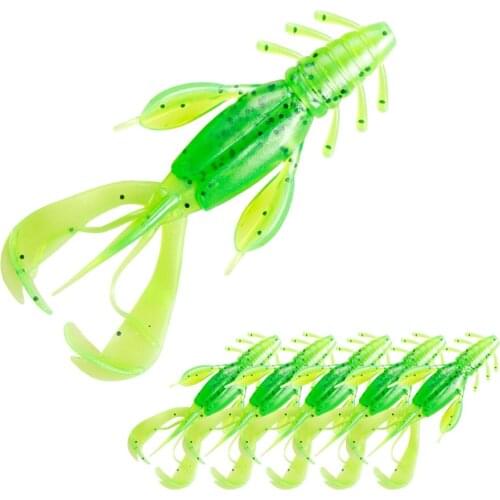 6pcs/Lot Fishing Lures Baits Shrimp Tail Fishing Lures Kit Bionic Bait Silicone Worm Fishing Tackle Artificial Lures